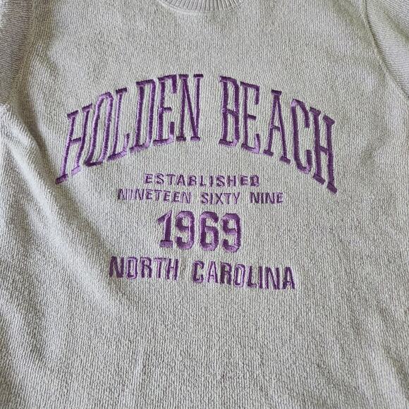 Salty Wave Collection Crew Neck Sweater Women's Size Medium Holden Beach NC - Picture 9 of 12
